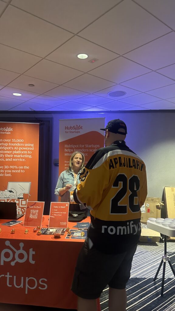 Jaan Apajalahti Romify pitching to HubSpot (already a partner:)